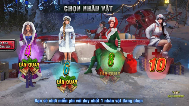 Chọn số lần quay trong quay miễn phí