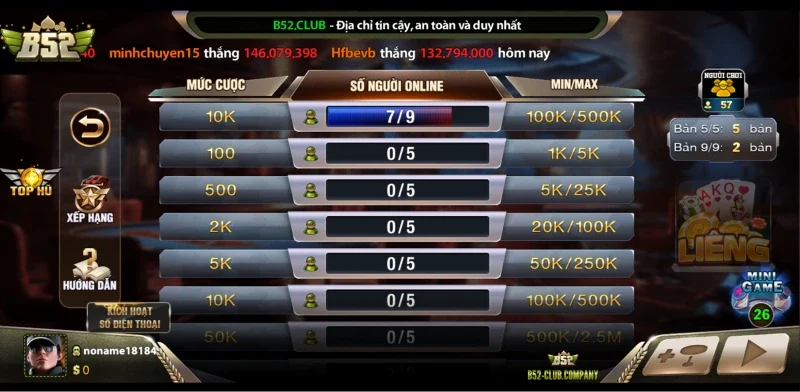 Giới thiệu game bài liêng B52 CLUB