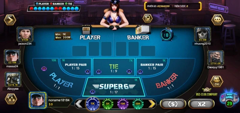 Giới thiệu game bài Super Baccarat 6