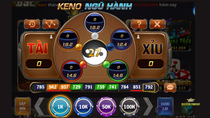 Giới thiệu game xổ số Keno Ngũ Hành