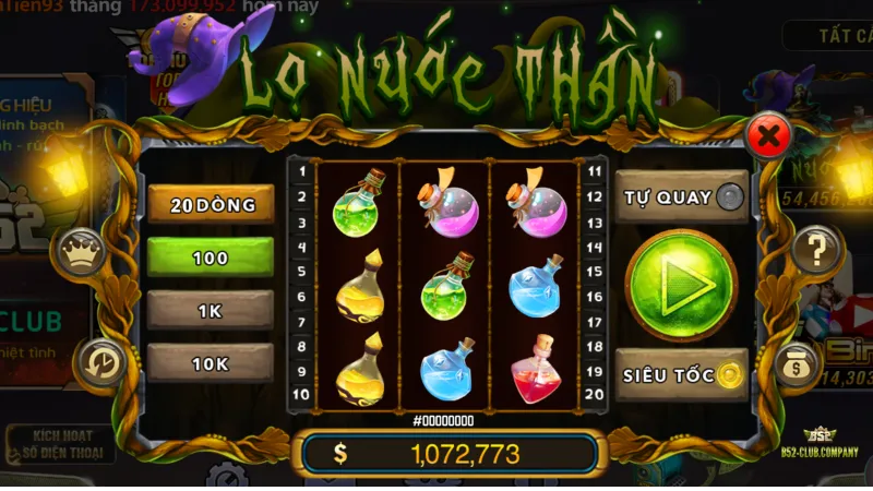 Giới thiệu minigame Lọ Nước Thần