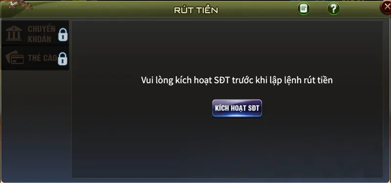 Lưu ý khi rút tiền B52 CLUB