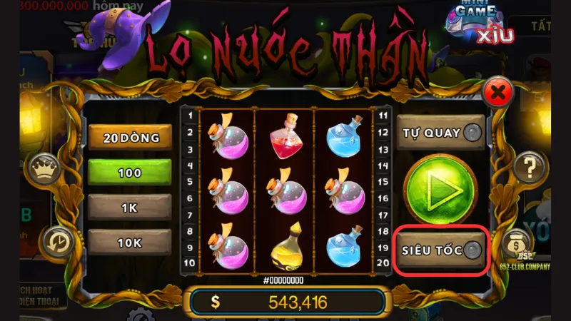 Tính năng tăng tốc vòng quay tại game