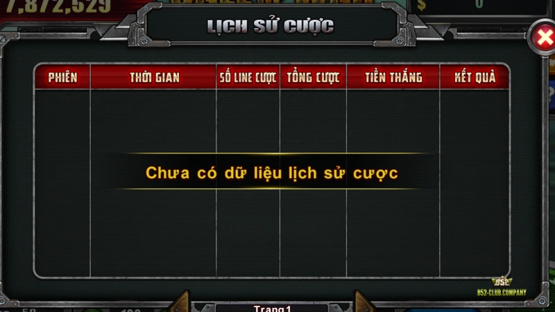 Tính năng tổng hợp lịch sử cược của game thủ tại Call of War